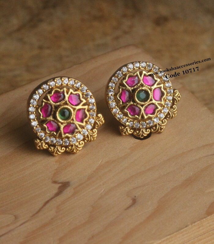 Jadaukundan Nakshi studs