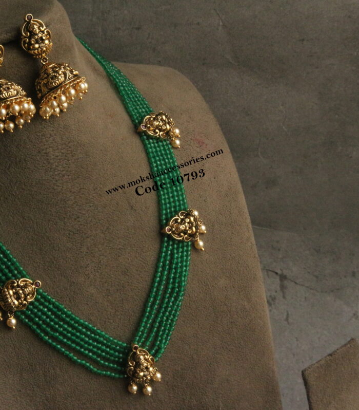 Nakshi pendants with emerald cz beads
