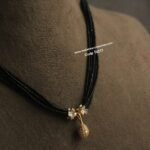 CZ and Gj Pendants with Black Beads