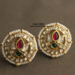 Mozonite and Jadaukundan Studs with Back Screw