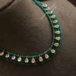 Green Beads with CZ Drops