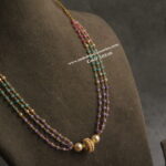 Real CZ Beads with Swarovski Pearls and Gold Chain