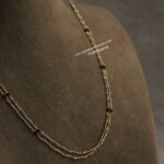 CZ Mala with Black Beads