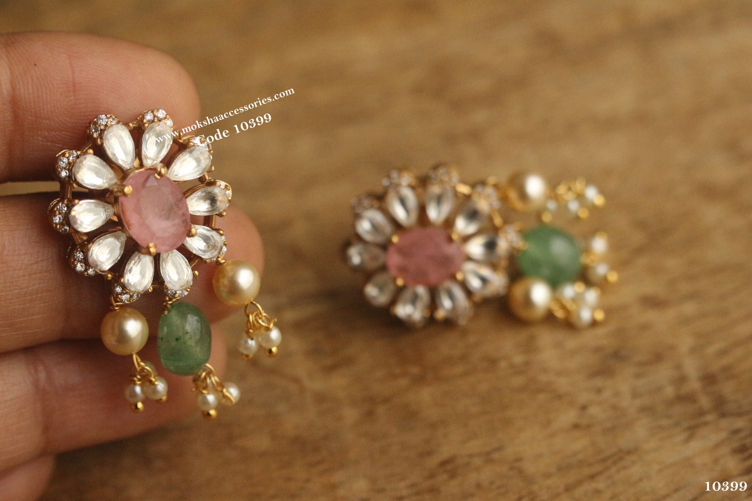 10399-scaled-1.jpg Mozonite Stone Earrings - Image 1