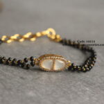 Mozonite Stone Pendant with Pearl Chain