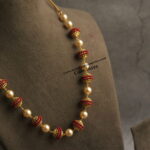 Nakshi Coral Balls with Swarovski Pearl Mala