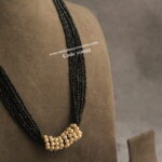 Black Beads with Swarovski Pearls