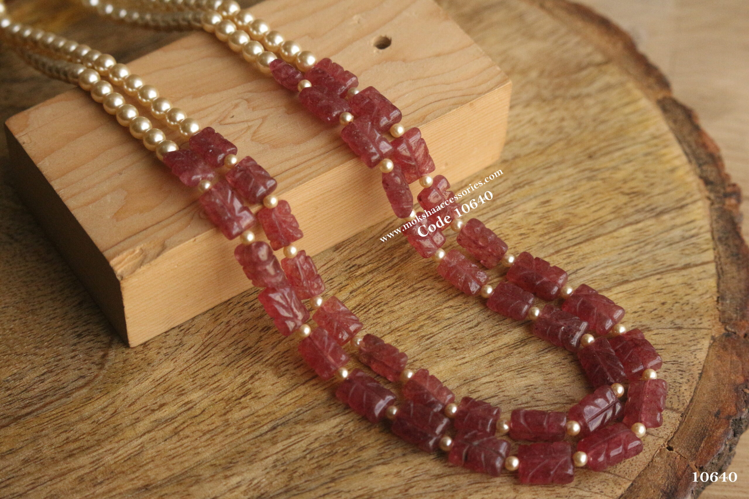 10640-scaled-1.jpg Natural Carving Beads with Swarovski Pearls - Image 1