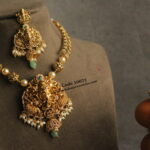 Nakshi Ganesh Neckset with Pearl Drops