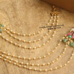 Jadaukundan Multi Layer Pearl Ear Chains