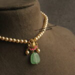 Jadaukundan Pendant with Swarovski Pearl Choker