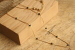 Black Beads with Gold Chain - Image 2