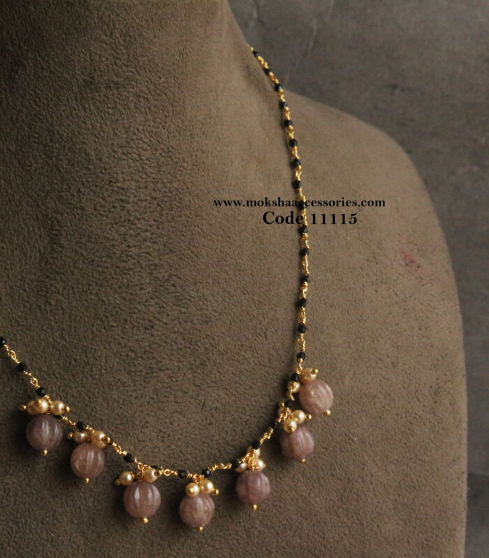 Real pumpkins with black beads and sarvoski pearls