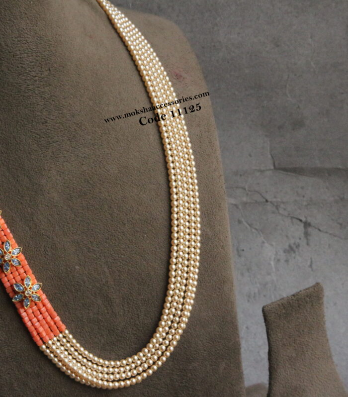 CZ pendants with corals and sarvoski pearl haram