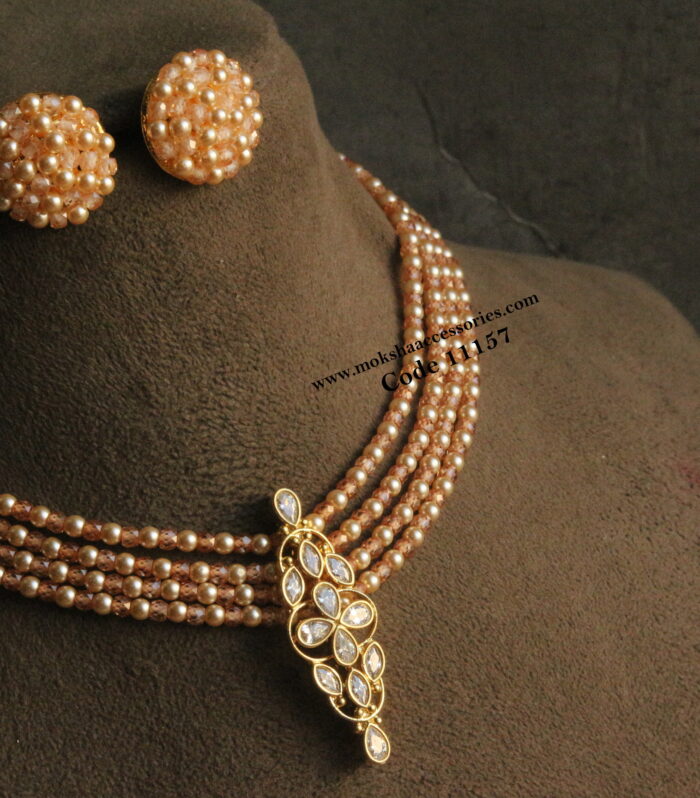 CZ pendant with real cz beads and sarvoski pearls