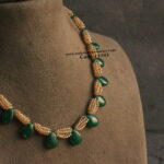 Emerald Drops with Onyx Beads