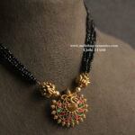 Jadaukundan Pendant with Nakshi Balls and Black Beads