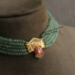 Jadaukundan Choker with Emerald Beads