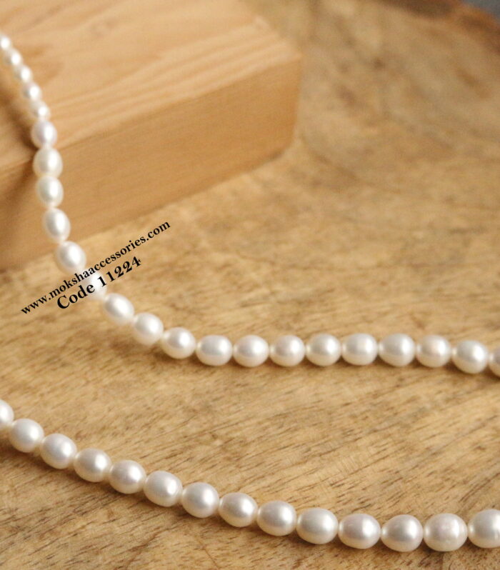 Real pearl mala in grading (23.7 gms)