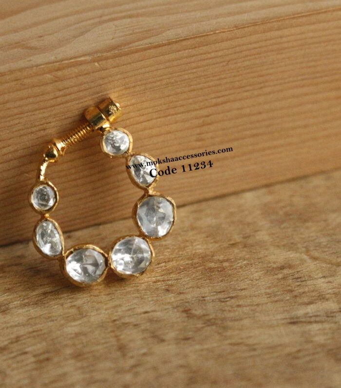 Mozonite stone nose ring