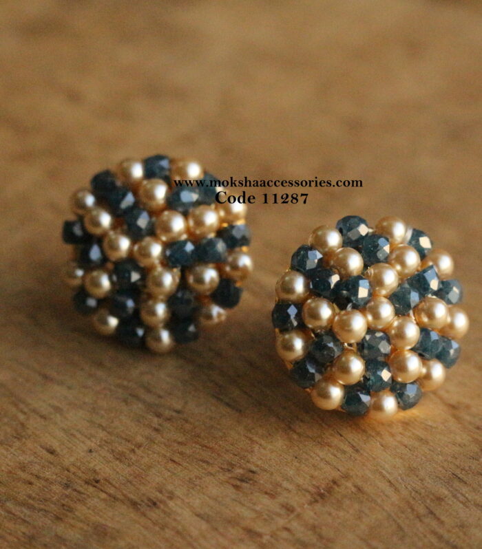 Real cz and sarvoski pearl studs
