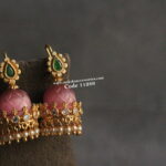 CZ Jhumki with Pearl Drops