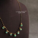 Black Beads with Real Russian Pumpkin Beads and Swarovski Pearls