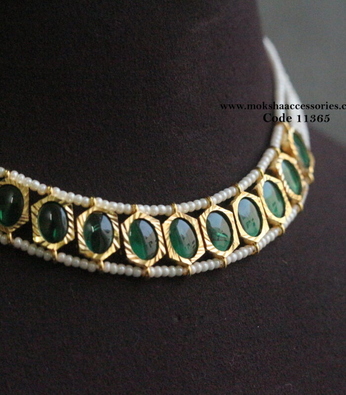 CZ pearl choker