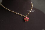 Jadaukundan Pendant with Pear Choker - Image 2
