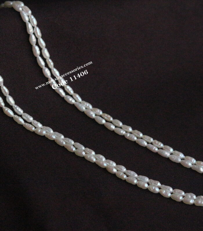 Real rice pearl mala (16 inches)