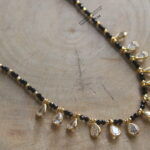 Black Beads with CZ Drops