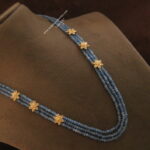 Onyx Beads with CZ Flower Pendants