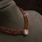Mozonite Stone Pendant with Moonstone Beads