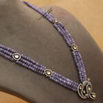 Purple Beads with Victorian Pendants