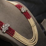 Swarovski Pearl and Emerald Beads with Victorian Pendants