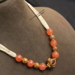 Ruby Antique Ball with Pearl and Orange Beads