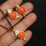 Black Beads with Parrot Pendant Set