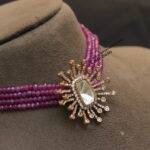 Kundan Pendant with Purple Beads