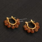 Earrings with Orange Beads