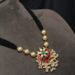 Black Beads with Jadaukunan Pendant