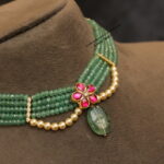 Emerald Choker with Jadaukundan Pendant
