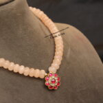 Jadaukundan Pendant with Onyx Beads