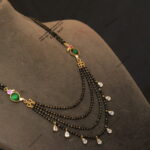 Black Beads with Parrot Pendants