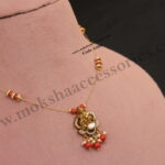 Invisible Chain with Janesh Pendant and Coral Beads