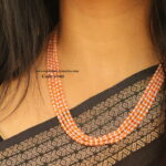 Orange and White CZ Real Beads