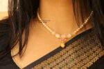Jadaukundan Pendant with Orange Beads - Image 2