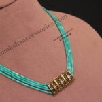 Antique Pendant with Fancy Blue Beads