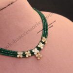 Real Emerald Beads with CZ Pendants