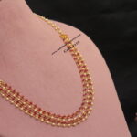 Ruby Beads and Swarovski Pearl Chain