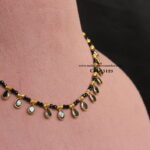 Black Beads with CZ Black Drops and Gold Balls